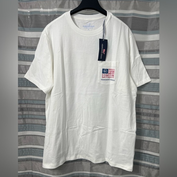 Vineyard Vines Baseball Flag Pocket Tee - Picture 2 of 11